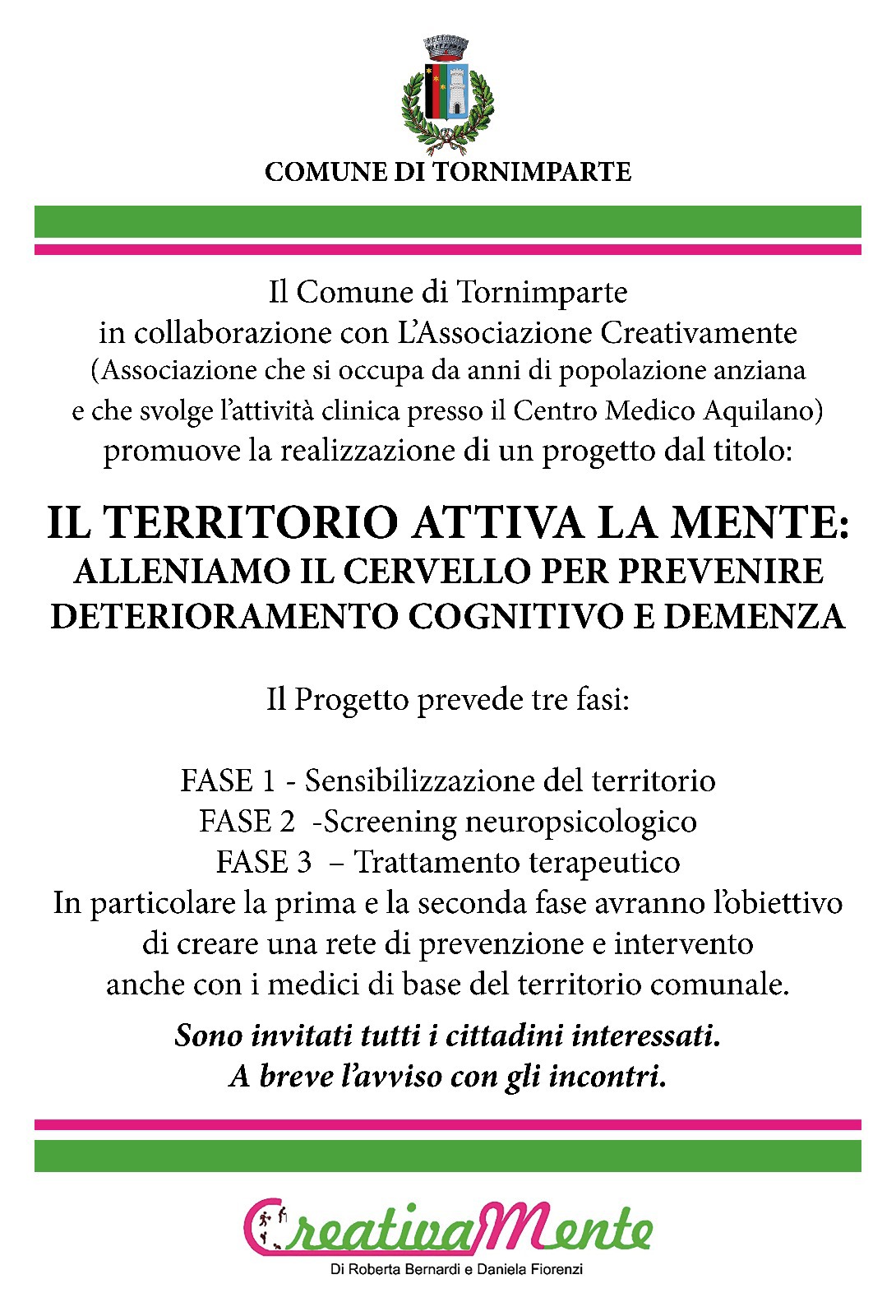 PROGETTO: IL TERRITORIO ATTIVA LA MENTE