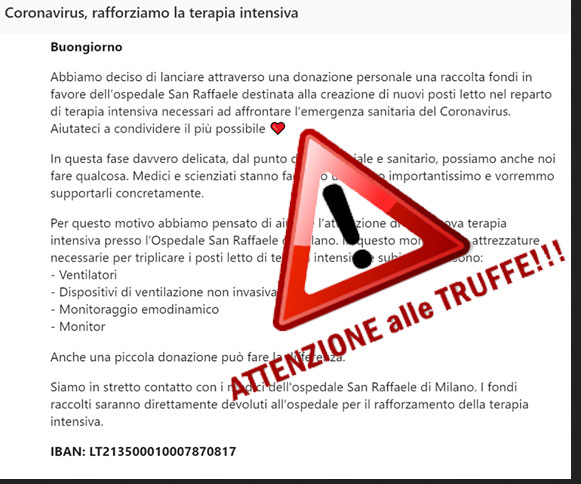 Truffe OnLine - Raccolte fondi - Charity Scam