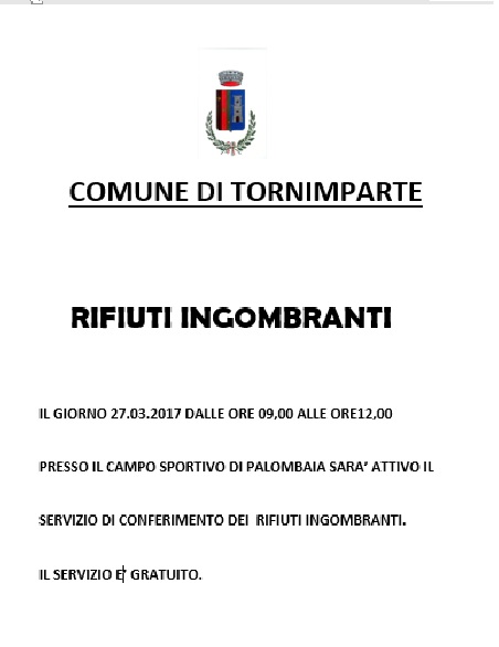 Raccolta rifiuti ingombranti