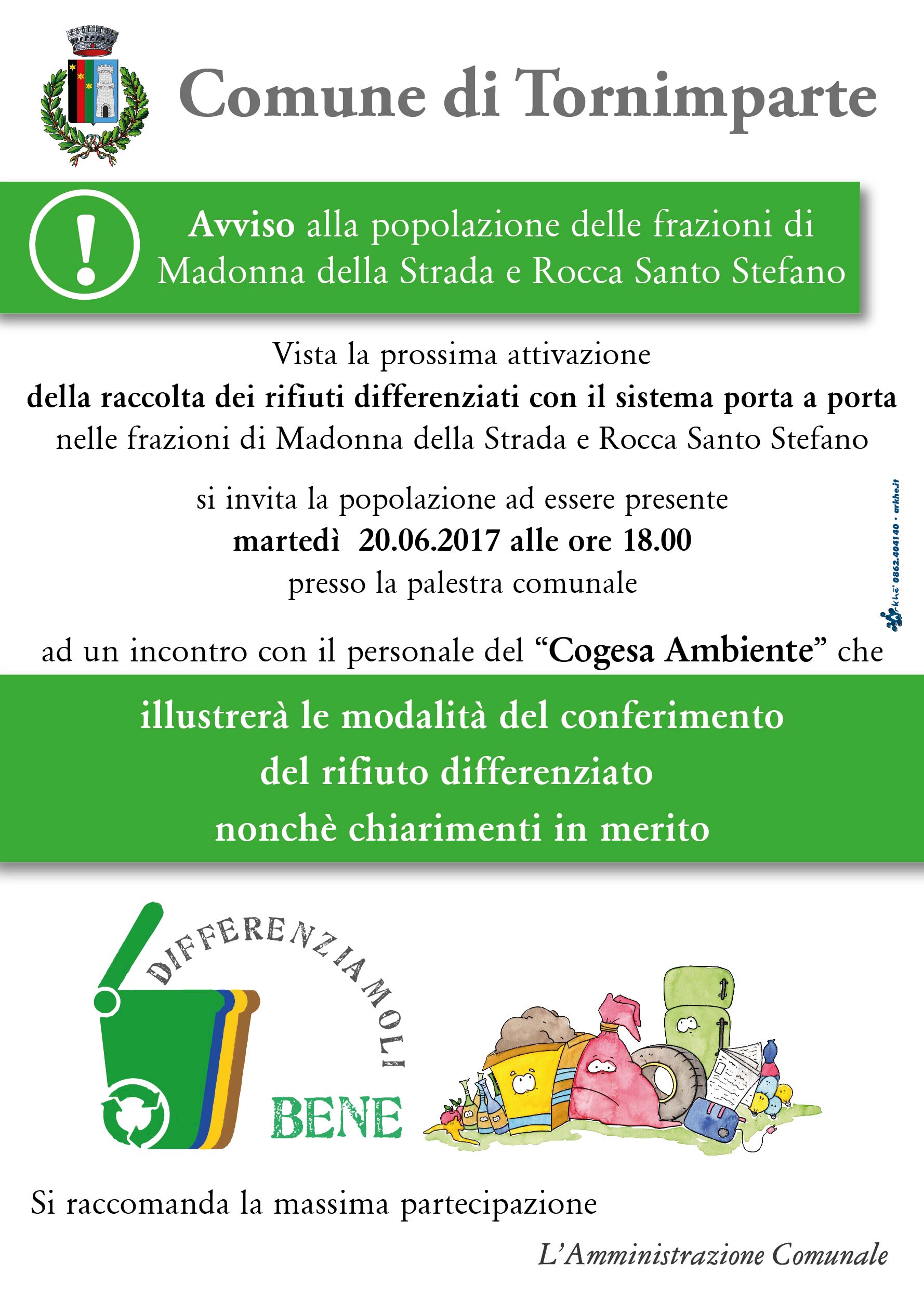 *AGGIORNAMENTO* AVVISO - Raccolta Differenziata